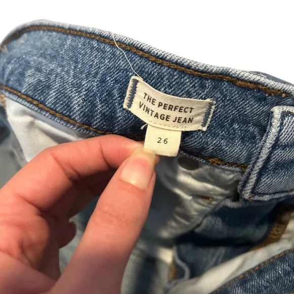 Madewell The Perfect Vintage Jean in Enmore Wash Raw-Hem Edition Size 26 - Picture 7 of 11